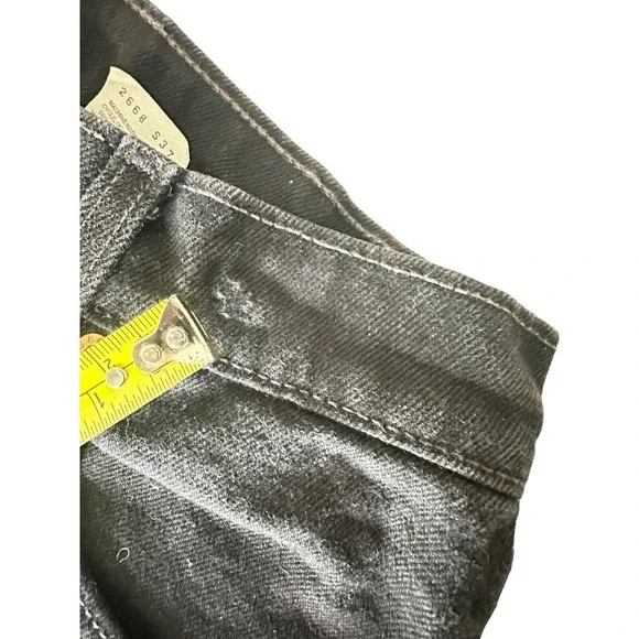 Vtg Levis 505 Mens Jeans 27x29 Straight Black 2000 Red Tab Made in USA Tag 29x30 - Picture 11 of 13